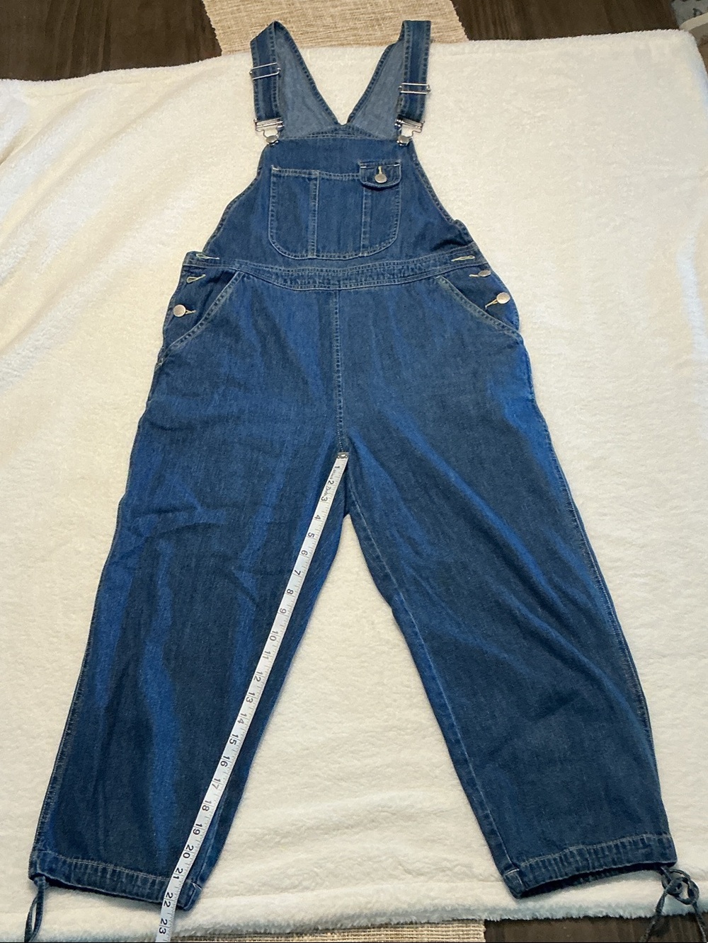 St. John's Bay Dark Blue Denim Overalls